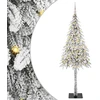 Kalėdų eglutė su 150 LED s stovu Balta 150 cm PE ir Plienas
