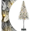 Kalėdų eglutė su 150 LED s stovu Balta 150 cm PE ir Plienas