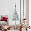 Kalėdų eglutė su 150 LED s stovu Balta 150 cm PE ir Plienas