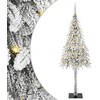 Kalėdų eglutė su 150 LED s stovu Balta 150 cm PE ir Plienas