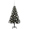 Kalėdų eglutė su 150 LED s stovu Juoda 120 cm PVC