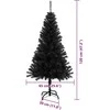 Kalėdų eglutė su 150 LED s stovu Juoda 120 cm PVC