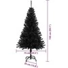Kalėdų eglutė su 150 LED s stovu Juoda 150 cm PVC