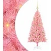 Kalėdų eglutė su 150 LED s stovu Rožinė 120 cm PVC