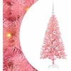 Kalėdų eglutė su 150 LED s stovu Rožinė 120 cm PVC