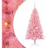 Kalėdų eglutė su 150 LED s stovu Rožinė 150 cm PVC