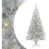 Kalėdų eglutė su 150 LED s stovu Sidabro 120 cm PET