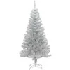 Kalėdų eglutė su 150 LED s stovu Sidabro 120 cm PET