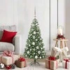 Kalėdų eglutė su 150 LED s stovu Žalia 120 cm PVC