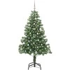Kalėdų eglutė su 150 LED s stovu Žalia 150 cm PVC