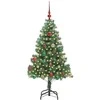 Kalėdų eglutė su 150 LED s stovu Žalia 150 cm PVC