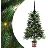 Kalėdų eglutė su 150 LED s stovu Žalia 90 cm PE