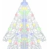 Kalėdų eglutė su 240 LED Įvairiaspalvis 180 cm Akrilas