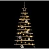 Kalėdų eglutė su 30 LED Natūrali 90 cm masyvi uosio mediena