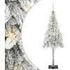 Kalėdų eglutė su 300 LED s stovu Balta 180 cm PE ir Plienas