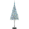 Kalėdų eglutė su 300 LED s stovu Balta 180 cm PE ir Plienas