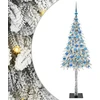 Kalėdų eglutė su 300 LED s stovu Balta 180 cm PE ir Plienas