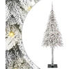Kalėdų eglutė su 300 LED s stovu Balta 180 cm PE ir Plienas