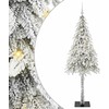 Kalėdų eglutė su 300 LED s stovu Balta 180 cm PE ir Plienas