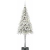 Kalėdų eglutė su 300 LED s stovu Balta 180 cm PE ir Plienas