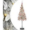Kalėdų eglutė su 300 LED s stovu Balta 180 cm PE ir Plienas