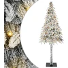 Kalėdų eglutė su 300 LED s stovu Balta 180 cm PE ir Plienas