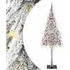 Kalėdų eglutė su 300 LED s stovu Balta 210 cm PE ir Plienas