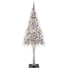 Kalėdų eglutė su 300 LED s stovu Balta 210 cm PE ir Plienas