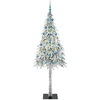 Kalėdų eglutė su 300 LED s stovu Balta 210 cm PE ir Plienas