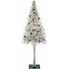 Kalėdų eglutė su 300 LED s stovu Balta 210 cm PE ir Plienas