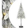Kalėdų eglutė su 300 LED s stovu Balta 210 cm PE ir Plienas
