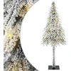 Kalėdų eglutė su 300 LED s stovu Balta 210 cm PE ir Plienas