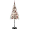 Kalėdų eglutė su 300 LED s stovu Balta 210 cm PE ir Plienas