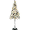 Kalėdų eglutė su 300 LED s stovu Balta 210 cm PE ir Plienas