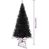 Kalėdų eglutė su 300 LED s stovu Juoda 180 cm PVC