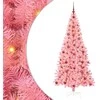 Kalėdų eglutė su 300 LED s stovu Rožinė 210 cm PVC