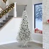 Kalėdų eglutė su 300 LED s stovu Sidabro 240 cm PET
