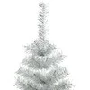 Kalėdų eglutė su 300 LED s stovu Sidabro 240 cm PET