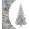 Kalėdų eglutė su 300 LED s stovu Sidabro 210 cm PET