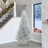 Kalėdų eglutė su 300 LED s stovu Sidabro 240 cm PET