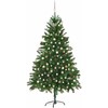 Kalėdų eglutė su 300 LED s stovu Žalia 180 cm PE