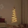 Kalėdų eglutė su 50 LED Natūrali 120 cm masyvi uosio mediena