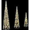 Kalėdų eglutė su 90 LED 3 pcs Šilta balta 20 x 20 x 80 cm PET