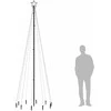 Kalėdų eglutė su kuoliuku, šiltos baltos spalvos, 310LED, 300cm