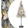 Kalėdų eglutė su 150 LED s stovu Balta 120 cm PE ir Plienas