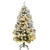 Kalėdų eglutė su šarnyrinėmis šakomis/LED/žaisliukais, 120cm