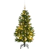 Kalėdų eglutė su šarnyrinėmis šakomis/LED/žaisliukais, 120cm