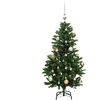 Kalėdų eglutė su šarnyrinėmis šakomis/LED/žaisliukais, 120cm