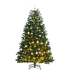 Kalėdų eglutė su šarnyrinėmis šakomis/LED/žaisliukais, 210cm