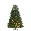 Kalėdų eglutė su šarnyrinėmis šakomis/LED/žaisliukais, 240cm